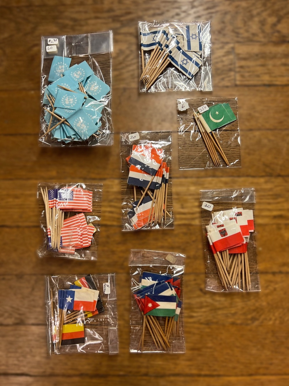 Assorted Mini Flag Toothpicks - Multi-Color Party Picks